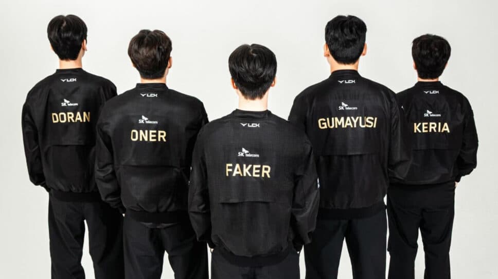 T1 reveals all-black uniform for League of Legends Worlds 2025 cover image
