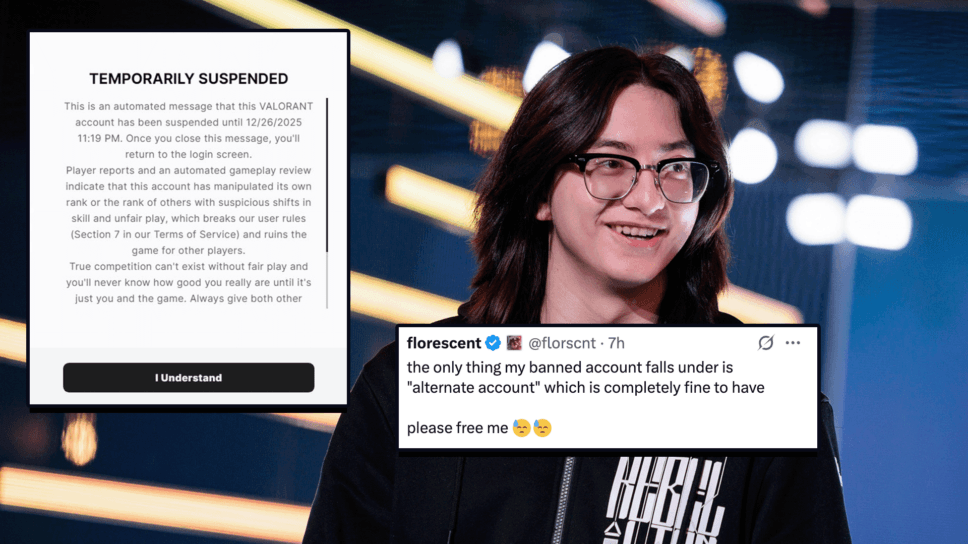Florescent protests alt account ban, VALORANT community says it’s fair cover image