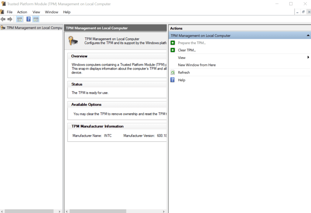 The TPM 2.0 window. Screenshot by esports.gg