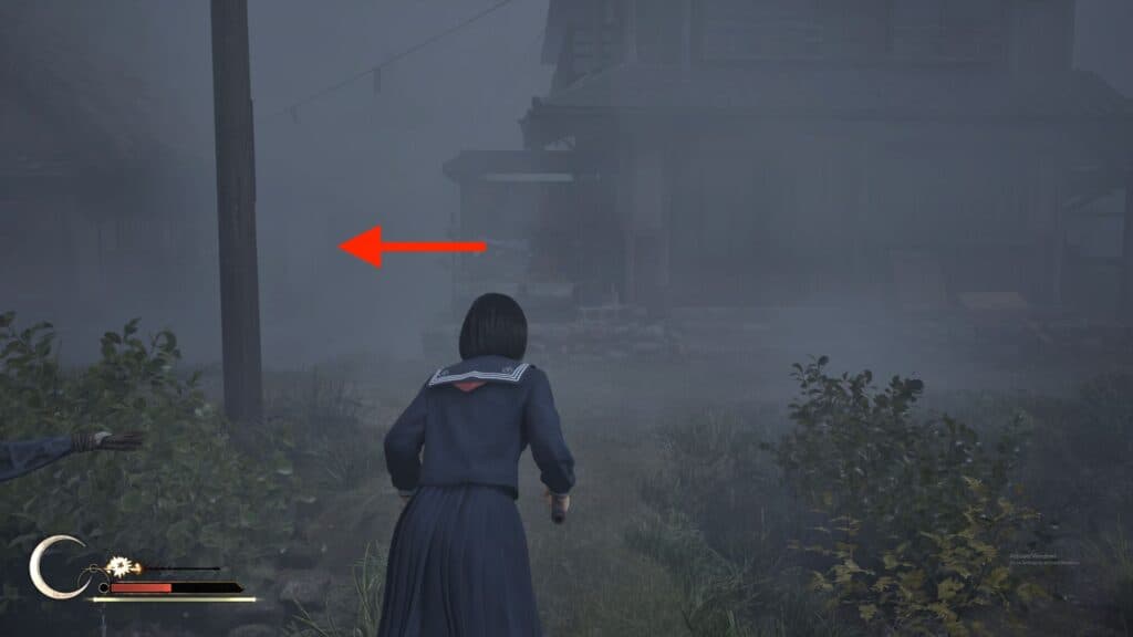 The path to Rinko’s house is on the left (Screenshot via esports.gg)