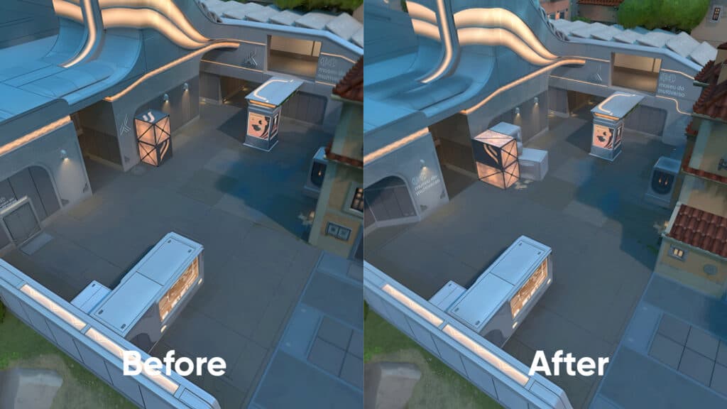 New corner in B site (Collage via esports.gg)