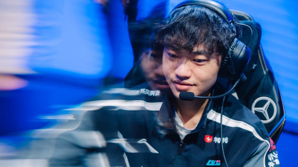 BLG knight holds a 100% win rate with Ziggs mid at the LoL Worlds 2025 (Image by Colin Young-Wolff/Riot Games)