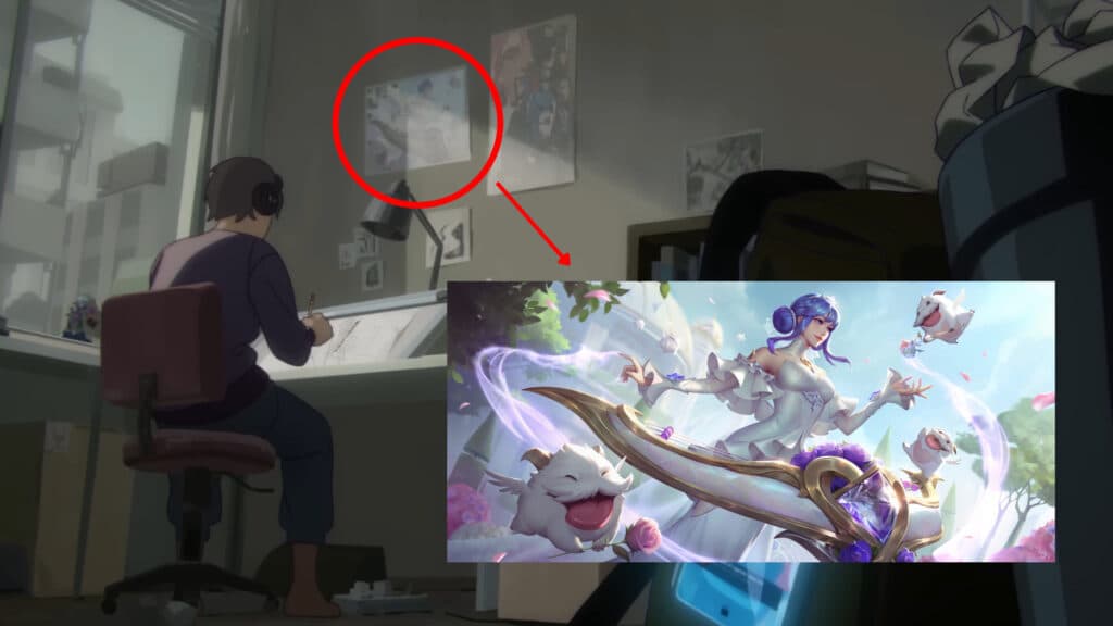 Crystal Rose Sona poster (Edit by esports.gg/Riot Games)