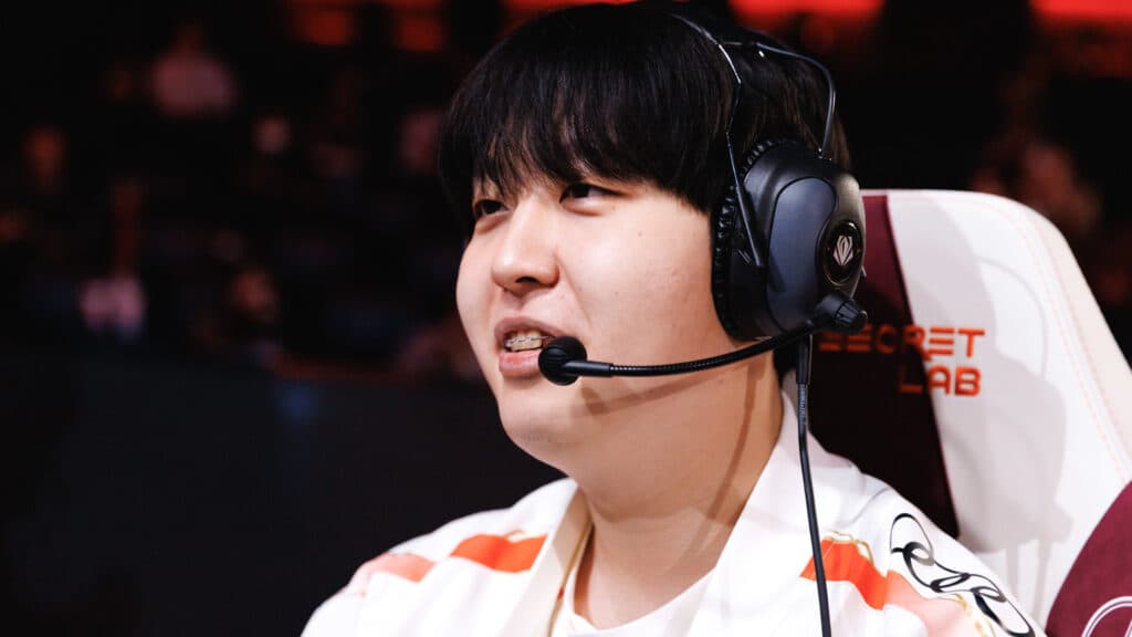 His last international victory was the MSI 2023 with JDG (Image via Christina Oh | Riot Games)