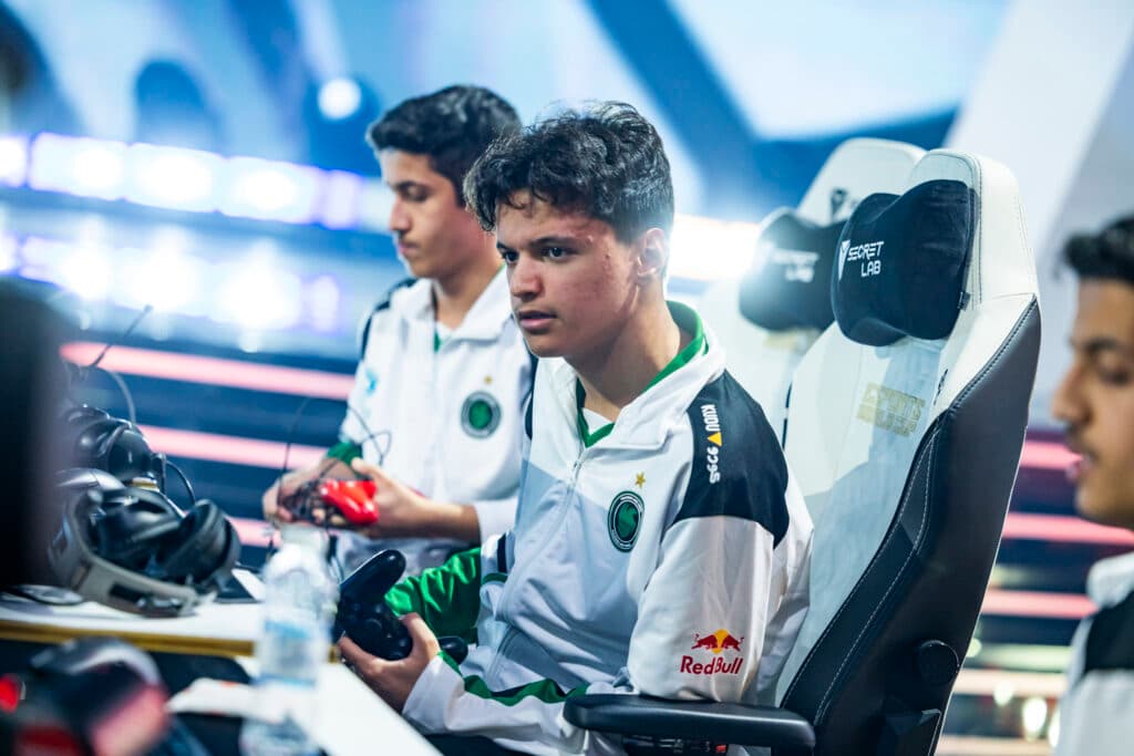 Trk511 as part of Team Falcons at the Esports World Cup 2025 (Photo via EWC | Viola Schuldner)