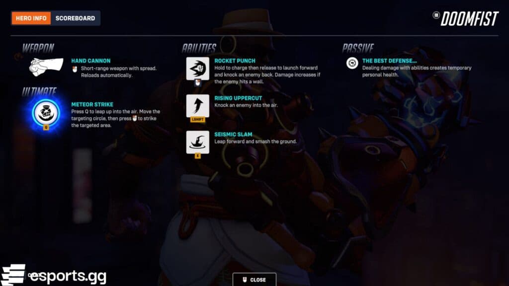 Doomfist (Screenshot via esports.gg)