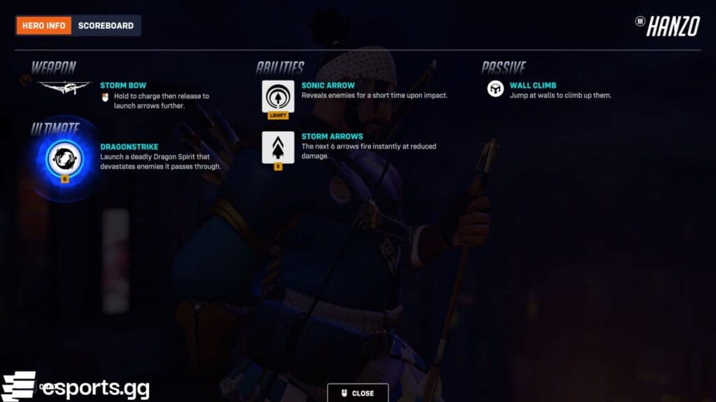 Hanzo (Screenshot via esports.gg)