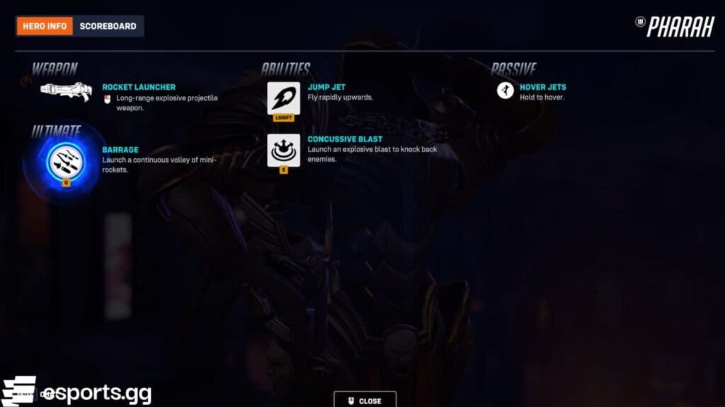 Pharah (Screenshot via esports.gg)