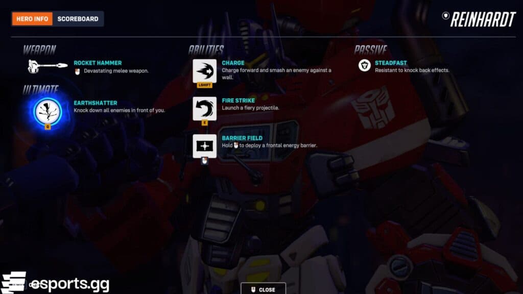 Reinhardt (Screenshot via esports.gg)