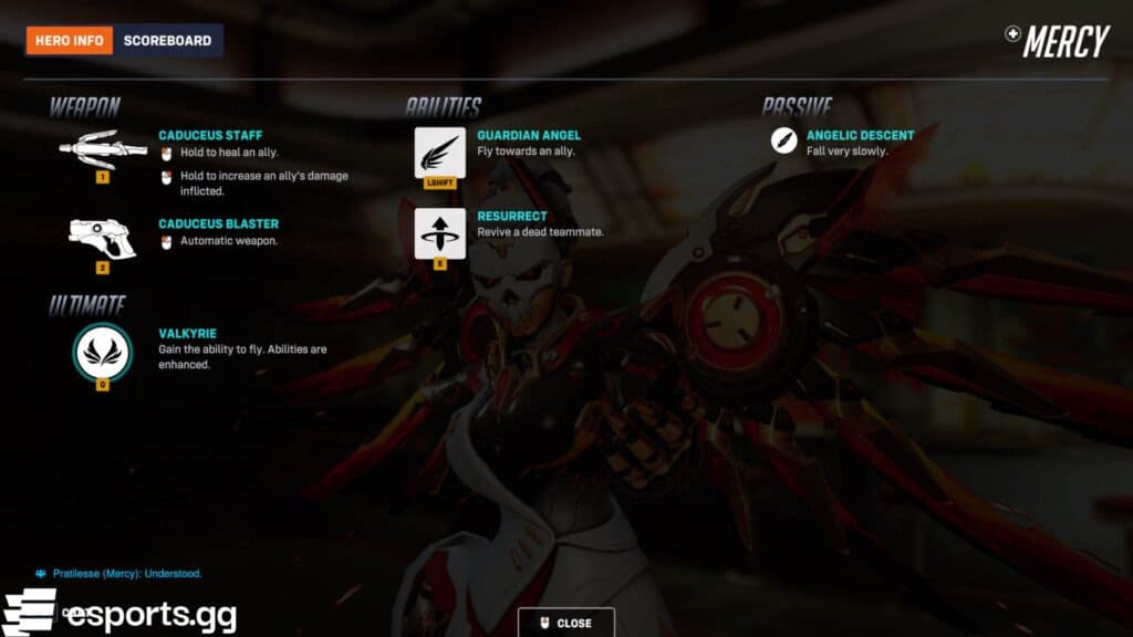 Mercy (Screenshot via esports.gg)