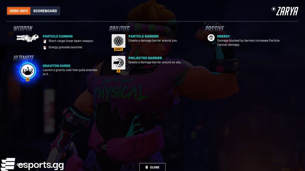 Zarya (Screenshot via esports.gg)