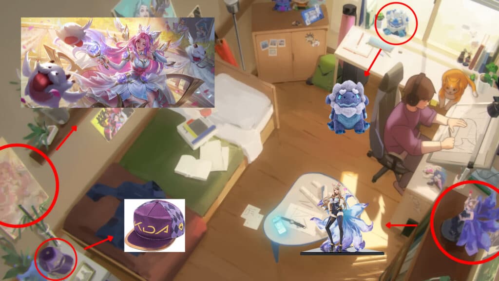 Merch decorations (Edit by esports.gg/Riot Games)