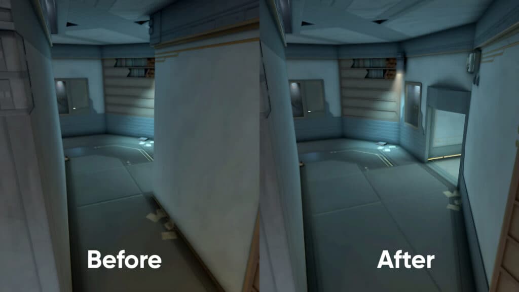 Mid Catwalk changes (Collage via esports.gg)