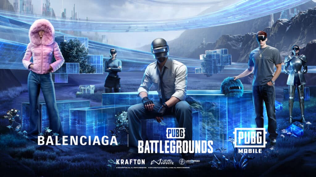 Balenciaga collaboration brings PUBG limited in-game items and merchandise (Image via KRAFTON)