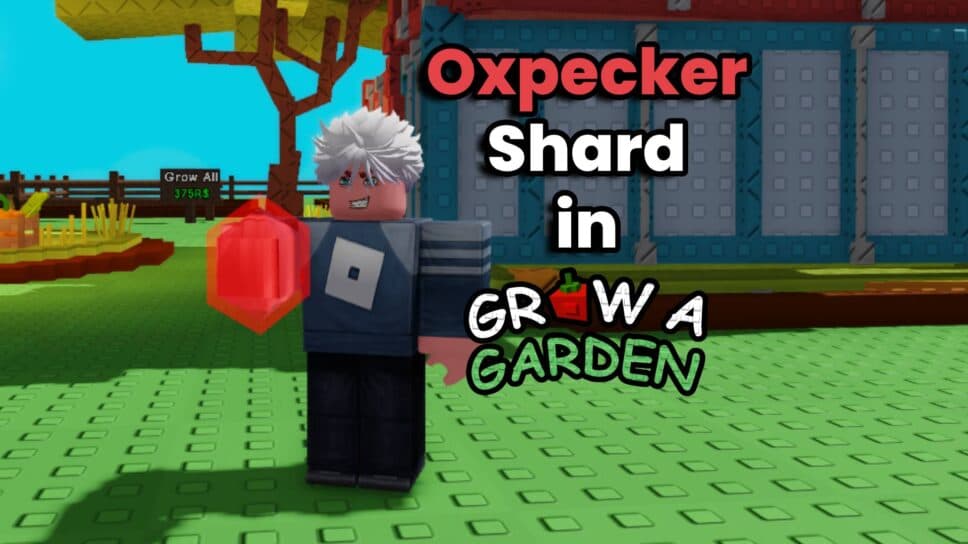 What does the Oxpecker Shard do in Grow a Garden cover image