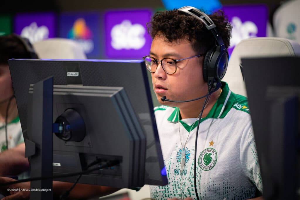 The regional win is a big success for Team Falcons. They were at the top 16 at the EWC 2025 (Image via Ubisoft | Adela Sznajder)