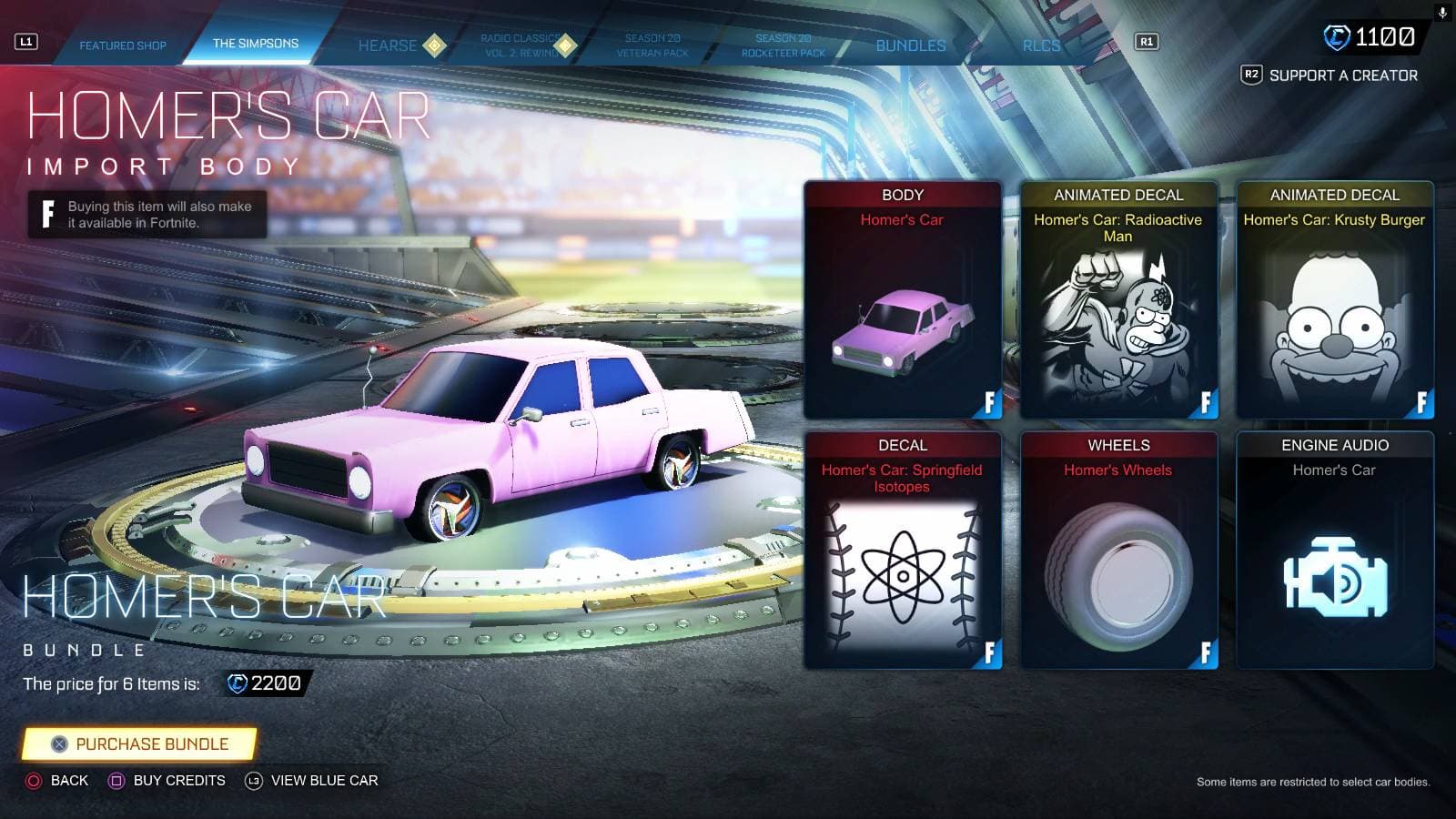 Homer’s car (Image via esports.gg)