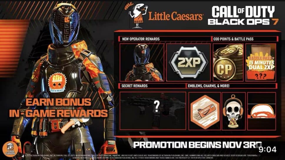 How to redeem Little Caesars rewards and Double XP in Black Ops 7 cover image