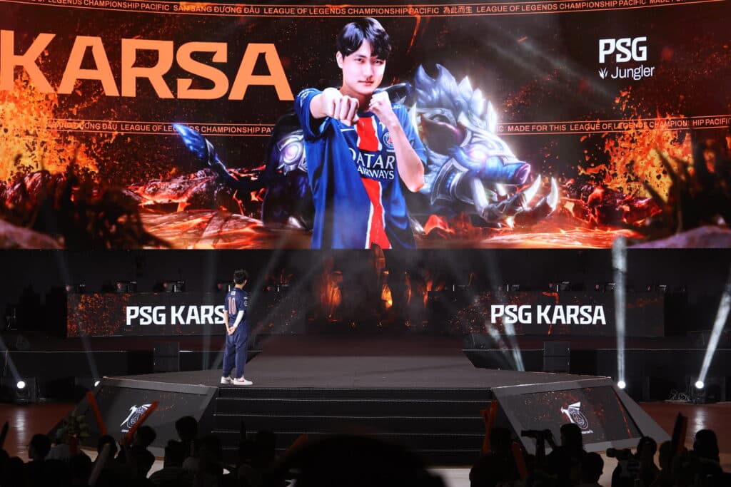 PSG Karsa in the LCP 2025 finals weekend. (Photo via LoL Pacific EN)