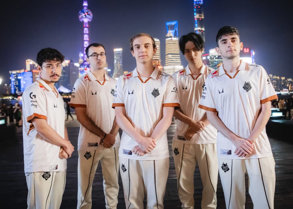 G2 Esports in Worlds 2025. (Photo by Colin Young-Wolff/Riot Games)