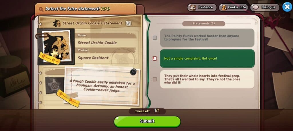 Street Urchin Cookie defends the Pointy Punks (Screenshot via esports.gg)