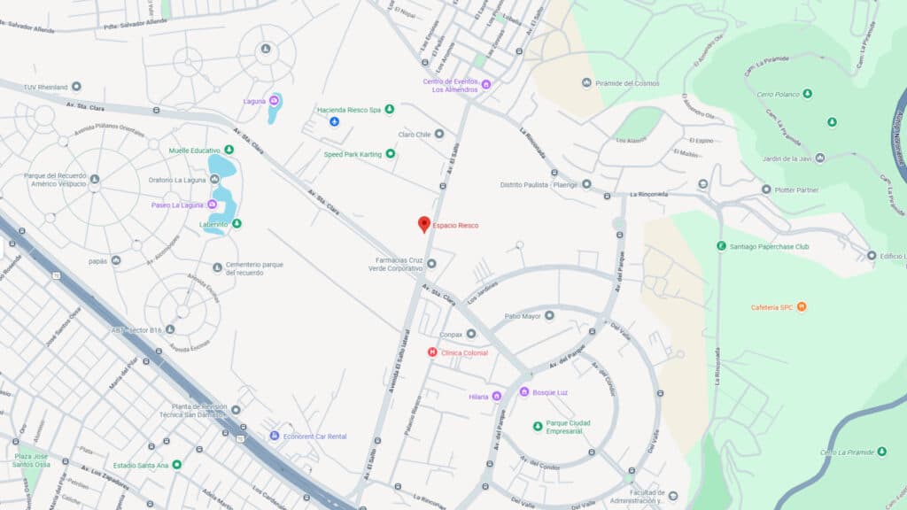 Espacio Riesco, Av. El Salto 5000, 8440000 Huechuraba, Región Metropolitana, Chile. (Image by Google Maps)