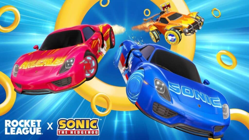Porsche 918 Spyder x Sonic the Hedgehog (Image via Psyonix)