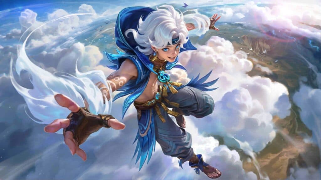 Sora can switch from burst damage to tanky crowd control. (Image via Moonton Games)