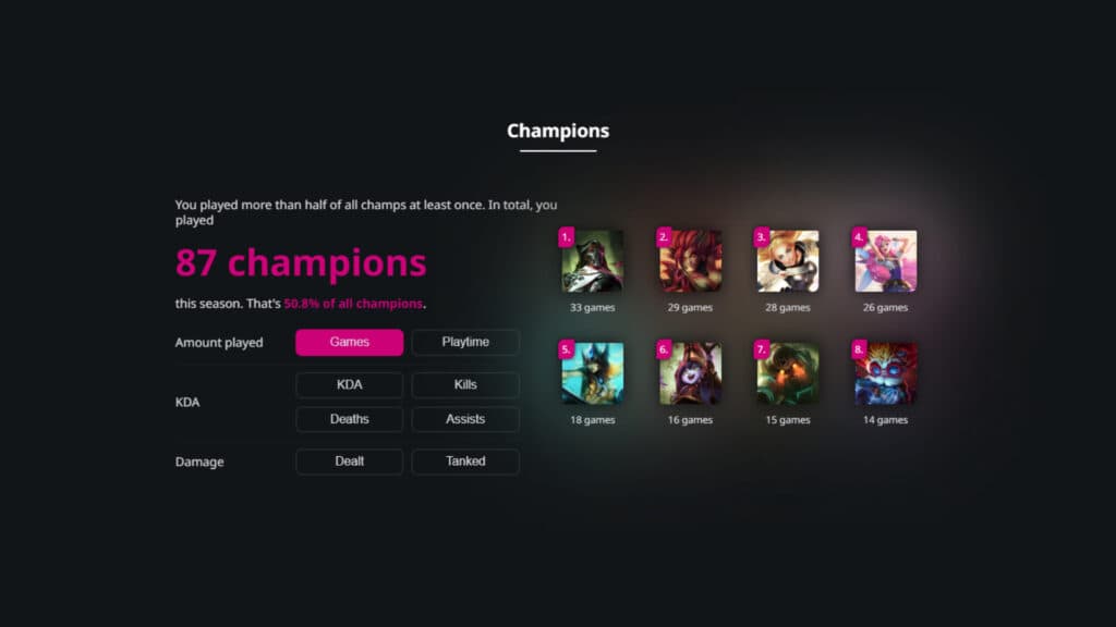 2025 LoL recap (Screenshot by esports.gg)