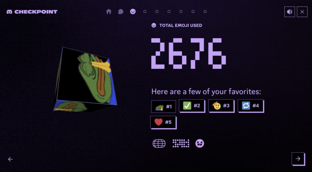 Prayge was my most-used emoji in 2025. Thank you, Discord Checkpoint. (Screenshot via esports.gg)