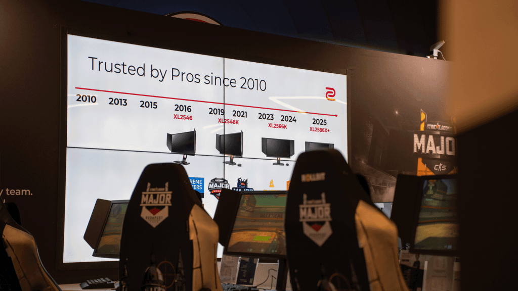 ZOWIE Media Tour presentation by BenQ Europe's Jay Wu and Celsa Wu (Image: Target Esports Entertainment)