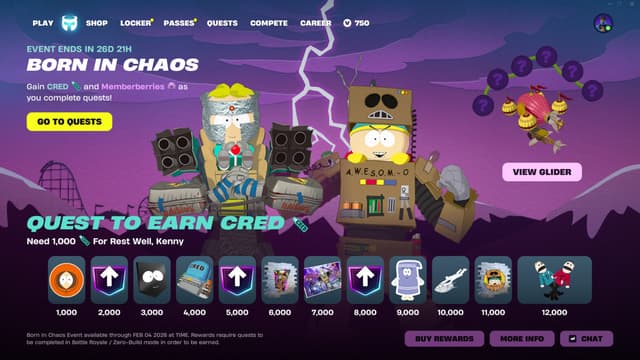 Fortnite x South Park ‘Born in Chaos’ Pass: All rewards and how to get them