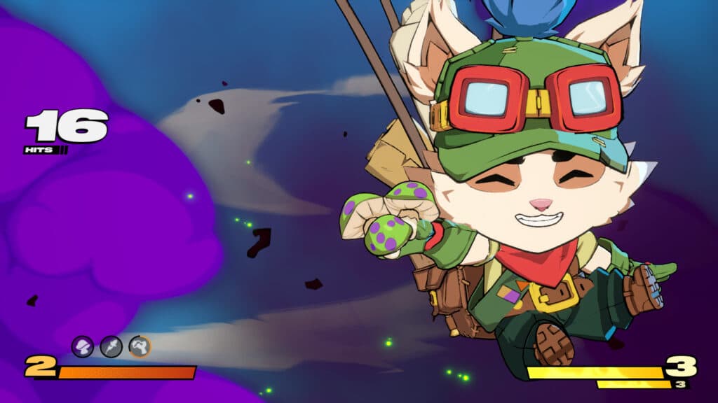 Teemo with mushroom and parachute during Ultimate (Image via esports.gg)