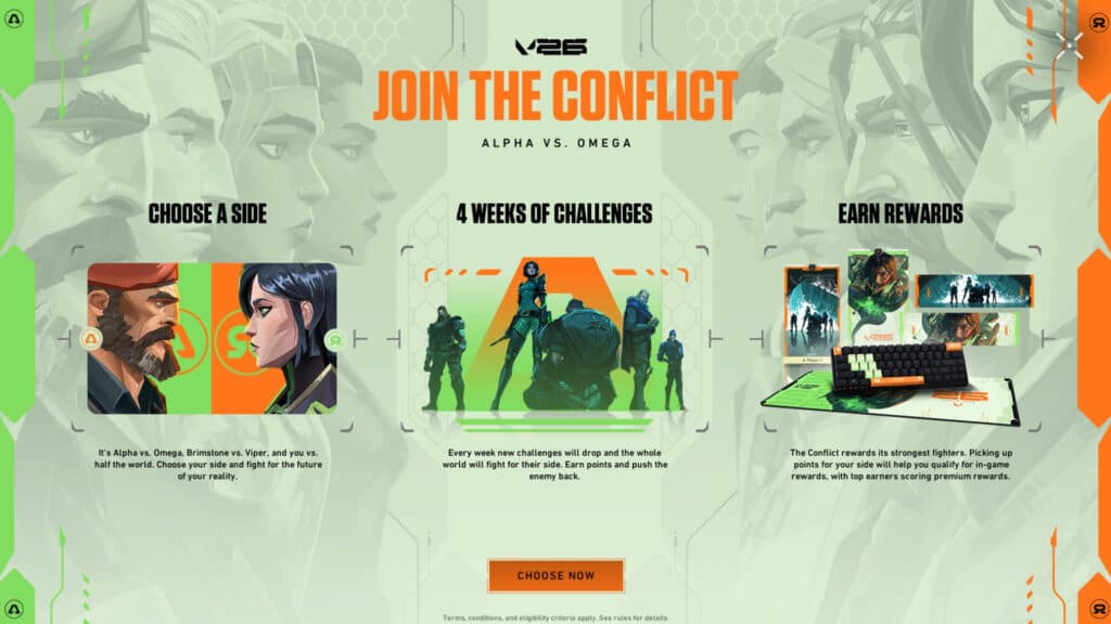 VALORANT Alpha vs. Omega event overview (Image by Riot Games)