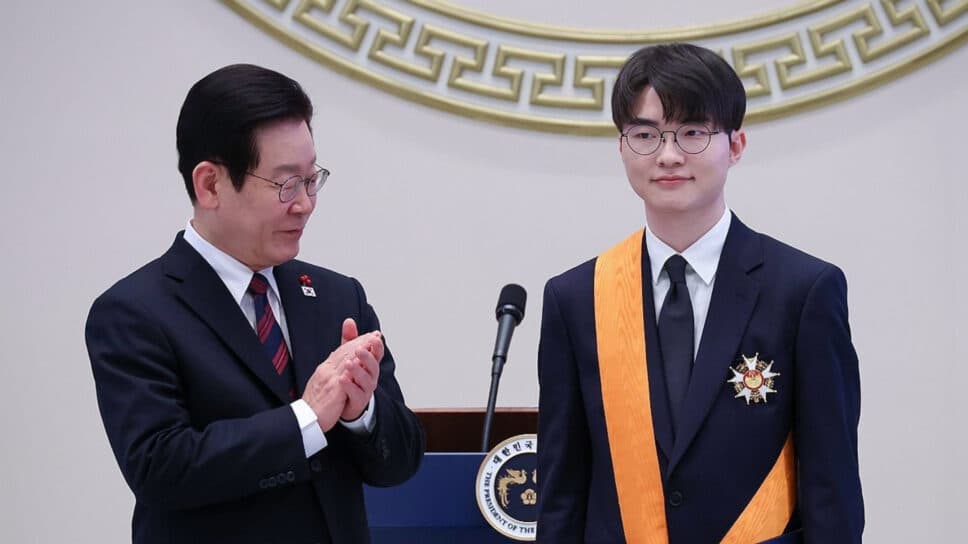 South Korean President honors Faker with nation’s highest class medal for athletes cover image