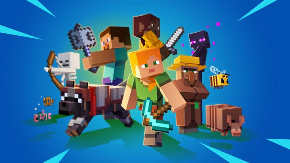 Fortnite x Minecraft collab rumored to be in development, could release this year cover image