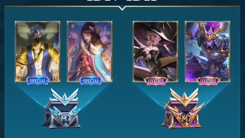 The higher the chest tier, the better skins you unlock. (Image via Mobile Legends: Bang Bang on X)