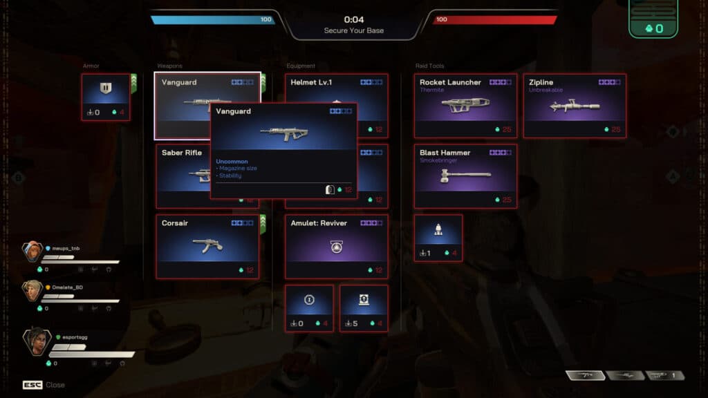 Inventory screen (Screenshot via esports.gg)