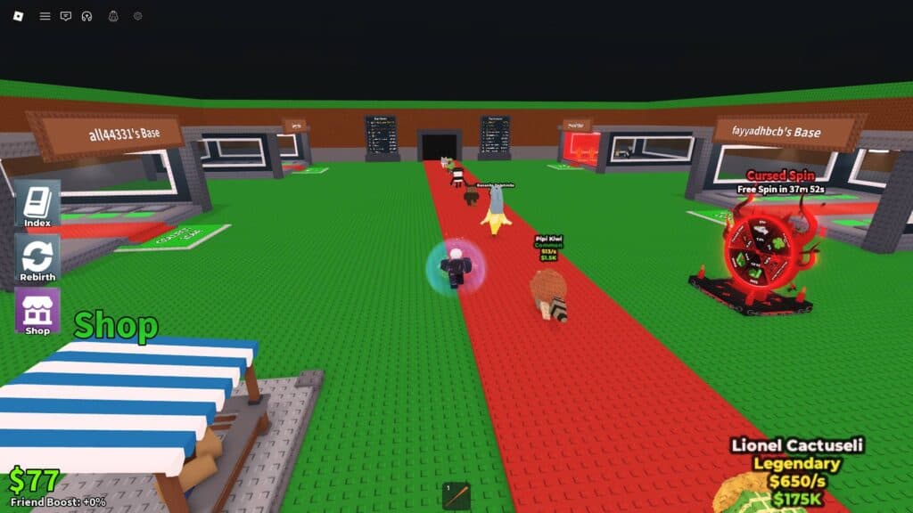 The Brainrots available for purchase on the treadmill (Screenshot via esports.gg)