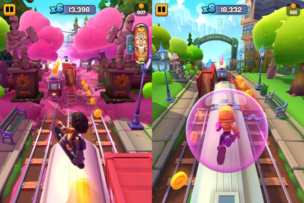 Blooming trees and a bubblegum shield (Image via SYBO)