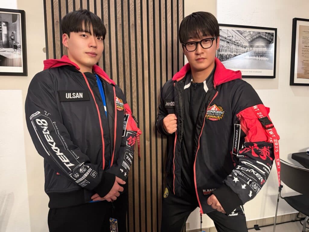 ULSAN and JEonDDing at the TEKKEN World Tour 2025 Finals (Image via Bandai Namco Esports)