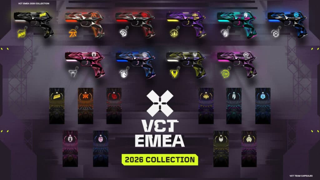 VCT EMEA 2026 capsules (Image via Riot Games)
