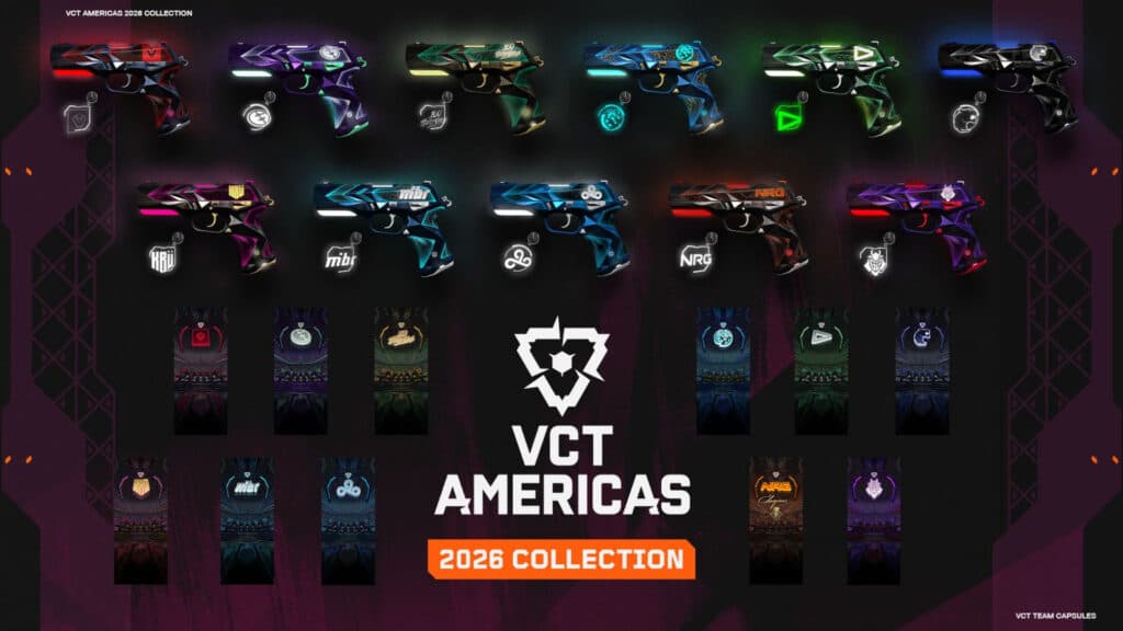 VCT Americas 2026 team capsules (Image via Riot Games)