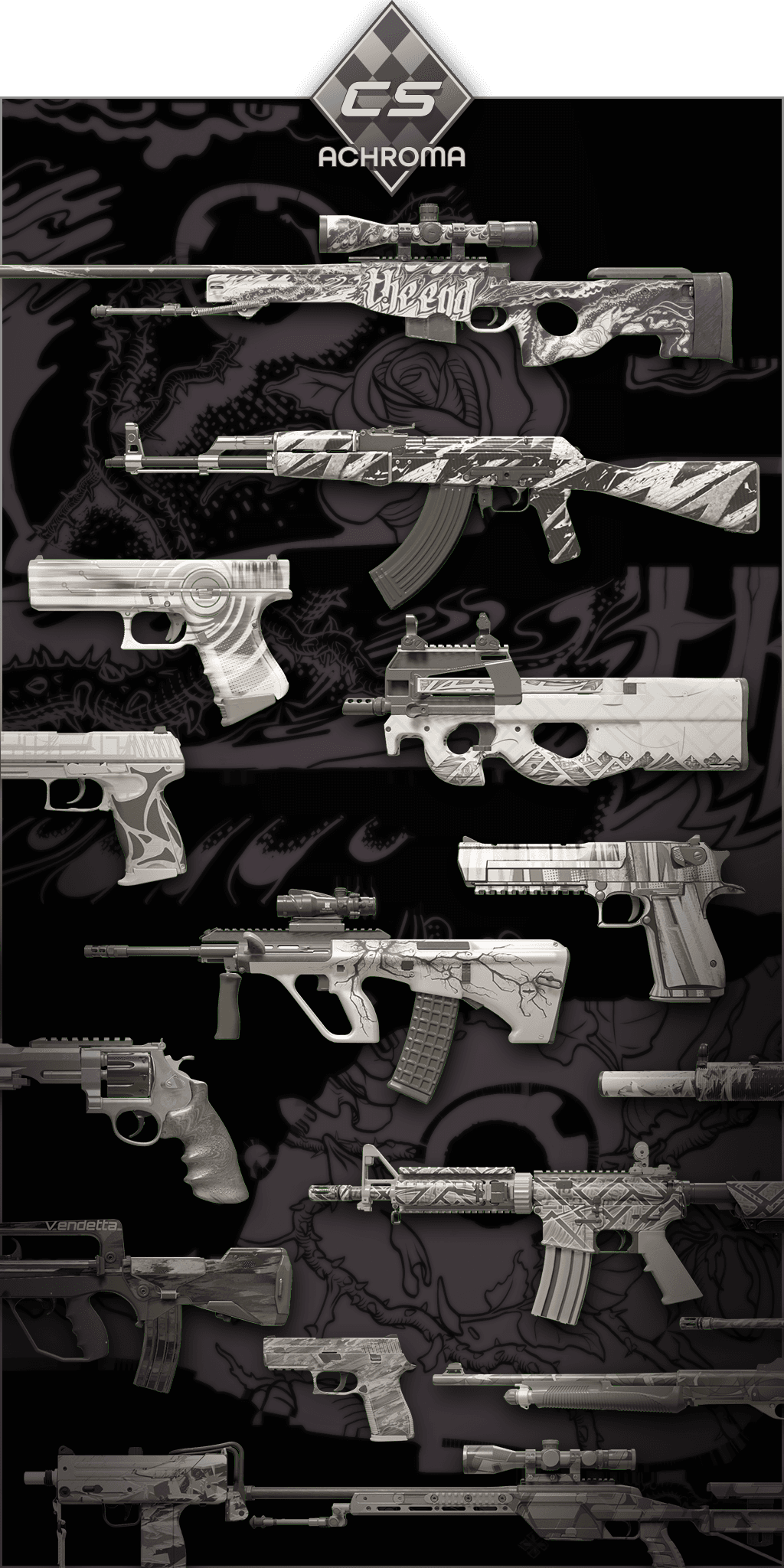 Achroma skins (Image via Valve)