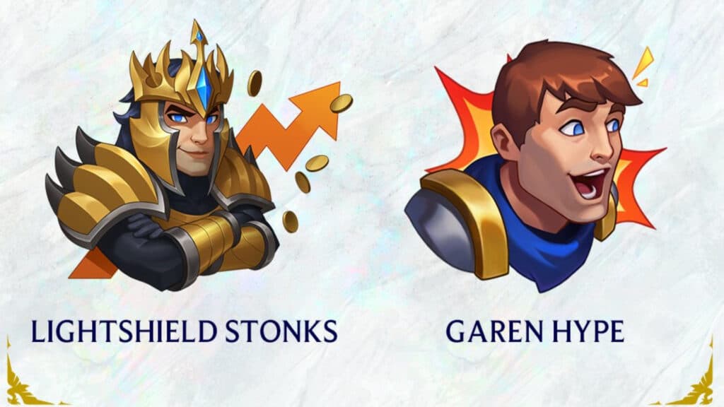 Jarvan IV and Garen Twitch drop emotes (Image by Riot Games)