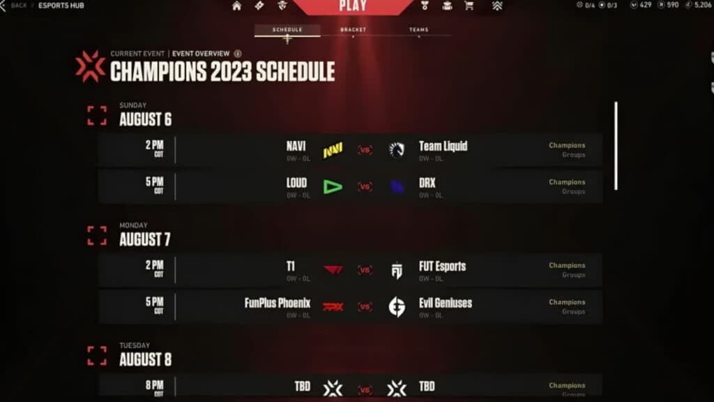 VALORANT Esports hub (Image via Riot Games)