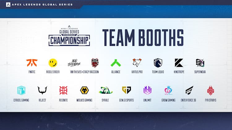 Team booths at the ALGS 2026 Championship (Image via EA)
