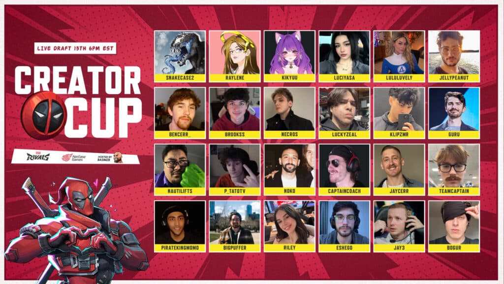 Marvel Rivals Deadpool Creator Cup participants (Image via BasimZB)