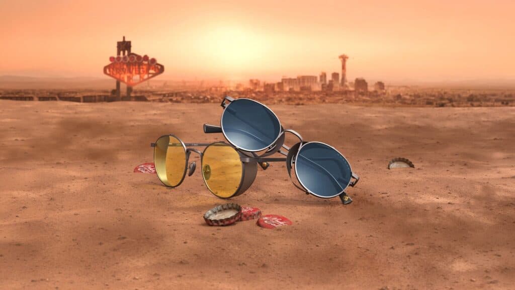 The different versions of the Fallout Lucky 38 Glasses. Image via GUNNAR