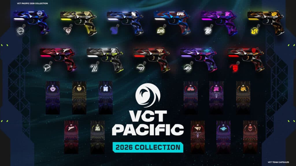 VCT Pacific 2026 team capsules (Image via Riot Games)